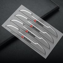 4Pcs Car Door Edge Anti-collision Bar Sticker Rearview Mirror Guard Decals For Mitsubishi 9 Ralliart EX ASX L200 Colt Outlander