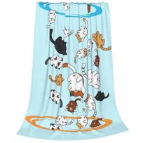 Neko Portals Blankets Fleece Neko Atsume Kawaii Cat Game Kitty Collector Lightweight Throw Blanket for Home Couch Bedroom Quilt 100x150cm