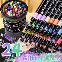60 Color 24 color flashing marker pen 24pcs įvairiaspalvis