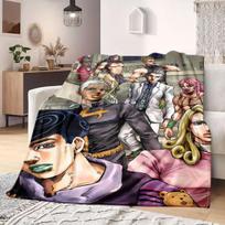 JOJO anime Flannel Blanket Warm,Comfortable,Suitable for Bedrooms,Sofas,Beds,Chairs,Picnics,Travel 75x90cm