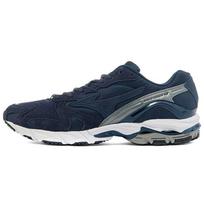 Mizuno Wave Rider 10 Premium Fabric Synthetic Leather Casual Shoes Unisex Navy Blue D1GA218203 38