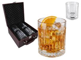 Komplet 4 Szklanki Do Whisky Drinków Szkło Dekoracyjne Prezent Dom