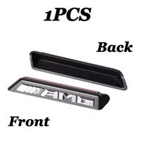 1 vnt. 3D ABS AMG emblema Automobilio priekinių grotelių ženklelis Lipdukas Mercedes Benz Amg X156 W204 W205 W203 W211 W212 W169 GLC CLK CLA A180 sidabras