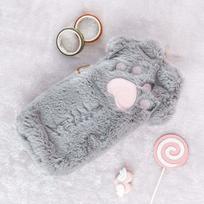1 PCS Cute Cat Paw Plush Pencil Bag for Girl School Kawaii Stationery school supplies Cosmetic Storage Bag pilka
