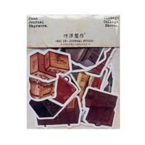 Wooden travel box Stickers Travel Junk Journal Paper Stickers Scrapbooking Craft Diary Album Decorative