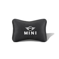 Car Neck Pillow Breathable Ice Silk Headrest For MINI Cooper JCW Countryman Clubman Cabrio Paceman Coupe Roadster Clubvan juoda