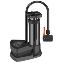 Mini dviračių grindų siurblys, nešiojamas 160 PSI aliuminio universalus mini dviračio automobilio pėdų padangų siurblys transporto priemonėms juoda