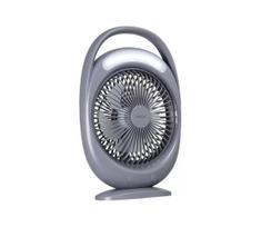 Įkraunamas stalinis ventiliatorius su LED apšvietimu LED/2,8W/5V USB 2400 mAh pilkas