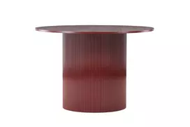 Lenox Dining Table - Burgundy Legs / Burgundy MDF, Veneer