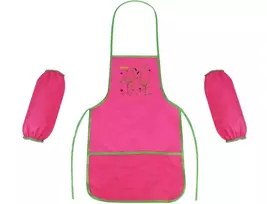 Vaikiška prijuostė su atskiromis rankovėmis FLAMINGOS, Maxi, rožinės sp.