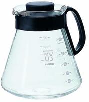 Kavinukas Hario V60-03 XVD-80B, 0.8 l, skaidri sp./juoda sp.