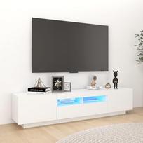 Televizoriaus spintelė su LED apšvietimu balta 180x35x40cm