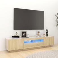 Televizoriaus spintelė su LED apšvietimu ąžuolo 180x35x40cm