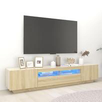 Televizoriaus spintelė su LED apšvietimu ąžuolo 200x35x40cm