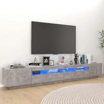 Televizoriaus spintelė su LED betono pilka 260x35x40cm