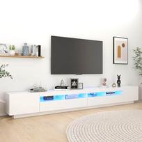 Televizoriaus spintelė su LED apšvietimu balta 300x35x40cm