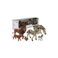 Figūrėlių rinkinys Afrikos laukiniai gyvūnai Liūtų šeima Zebrai