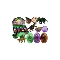 Kiaušinio dinozauro figūrėlė 3 spalvos 9 cm
