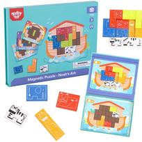 TOOKY TOY Magnetinė Montessori loginė dėlionė Tetris Nojaus arka 26 el.