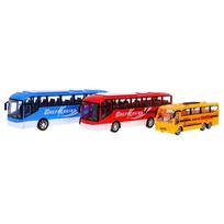 3 autobusų modeliai vaikams 3+ Mokyklinis autobusas + Ekskursiniai autobusai + Gyvos spalvos