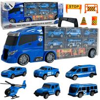 WOOPIE Transporterio sunkvežimio rinkinys 3in1 Mėlyna policija