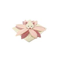 Antklodė - 94260 - MILUŚ - meškiukas su širdelės formos nosyte - PINK - - dydis 25 cm