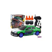 Nuotoliniu būdu valdomas R/C sportinis automobilis 1:24 Žali keičiami ratai