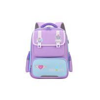 Mokyklinė kuprinė su lopais ir krūtinės diržu Violetinė 16L