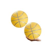 Pastelinės geltonos spalvos minkštas guminis kamuoliukas 8 coliai 20 cm