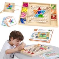 Medinis dėlionė su kamuoliukais VIGA Pagauk ir suderink Montessori