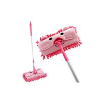 Vaikiška šluostė su teleskopine rankena Animal Pink