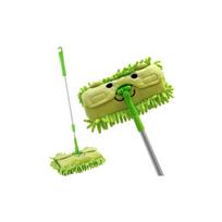 Vaikiška šluostė su teleskopine rankena Animal Green
