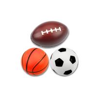 Minkštų putplasčio kamuolių rinkinys 3 vnt 10 cm, krepšinio, regbio, futbolo
