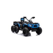 Baterijinis keturratis ATV su 6 ratais ir priekaba JC606, 24 V, 4x4, mėlynos spalvos