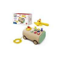 Traukiamas žaislas WOOPIE su arkadiniu žaidimu Woodpecker Bug Hammer 3-in-1