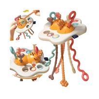 Jutiminis daugiafunkcinis žaislas-kramtukas-barškutis WOOPIE BABY Montessori UFO