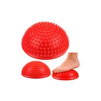 Sensorinis pusrutulis masažui ir pusiausvyros pratimams 16 cm, raudonas