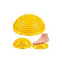 Sensorinis pusrutulis masažui ir pusiausvyros pratimams 16 cm, geltonas