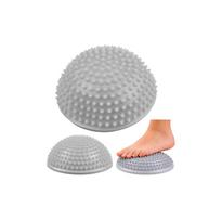 Sensorinis pusrutulis masažui ir pusiausvyros pratimams 16 cm, pilkas