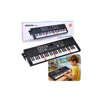 Elektrinė pianino klaviatūra su mikrofonu, 200 garsų, 61 klavišas, 78 cm