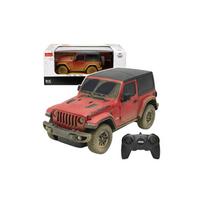 Nuotoliniu būdu valdomas automobilis JEEP Wrangler Rubicon-Muddy, raudonos spalvos, „Rastar“, mastelis 1:24