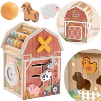 Medinis ūkio namelis su rūšiavimo žaislu ir Montessori skaičiuokle TOOKY TOY