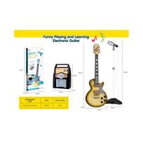 Gitaros ir stiprintuvo rinkinys, rudos spalvos