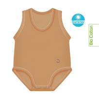 Augantis kūdikių bodis Growing Body ekologiškos medvilnės 0–36 mėn. karamelės spalvos