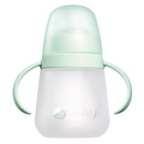 Minkštas silikoninis puodelis su šiaudeliu „My soft cup“ 6 mėn. ir vyresniems, 270 ml, mėtų spalvos