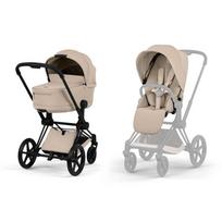Universalus vežimėlis Cybex Priam Comfort Matt Black 2in1, Cozy Beige