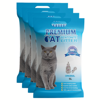 Premium Cat Clumping Bentonite kraikas katėms - natūralus, skirtas katėms 4x5L