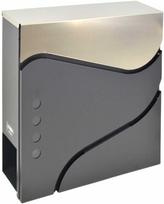 Pašto dėžutė AWTools 53, antracito sp./sidabro sp., 10.5 cm x 37 cm x 37 cm
