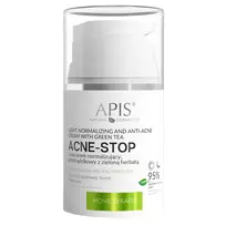 Apis - Home Terapis - Acne-Stop - Light Normalizing and Anti-Acne Cream with Green Tea - Lengvas Normalizuojantis ir Antispuoginis Kremas su Žaliąja
