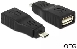 DELOCK USB Micro B adapteris > Visiškai padengtas USB 2.0 moteriškas OTG